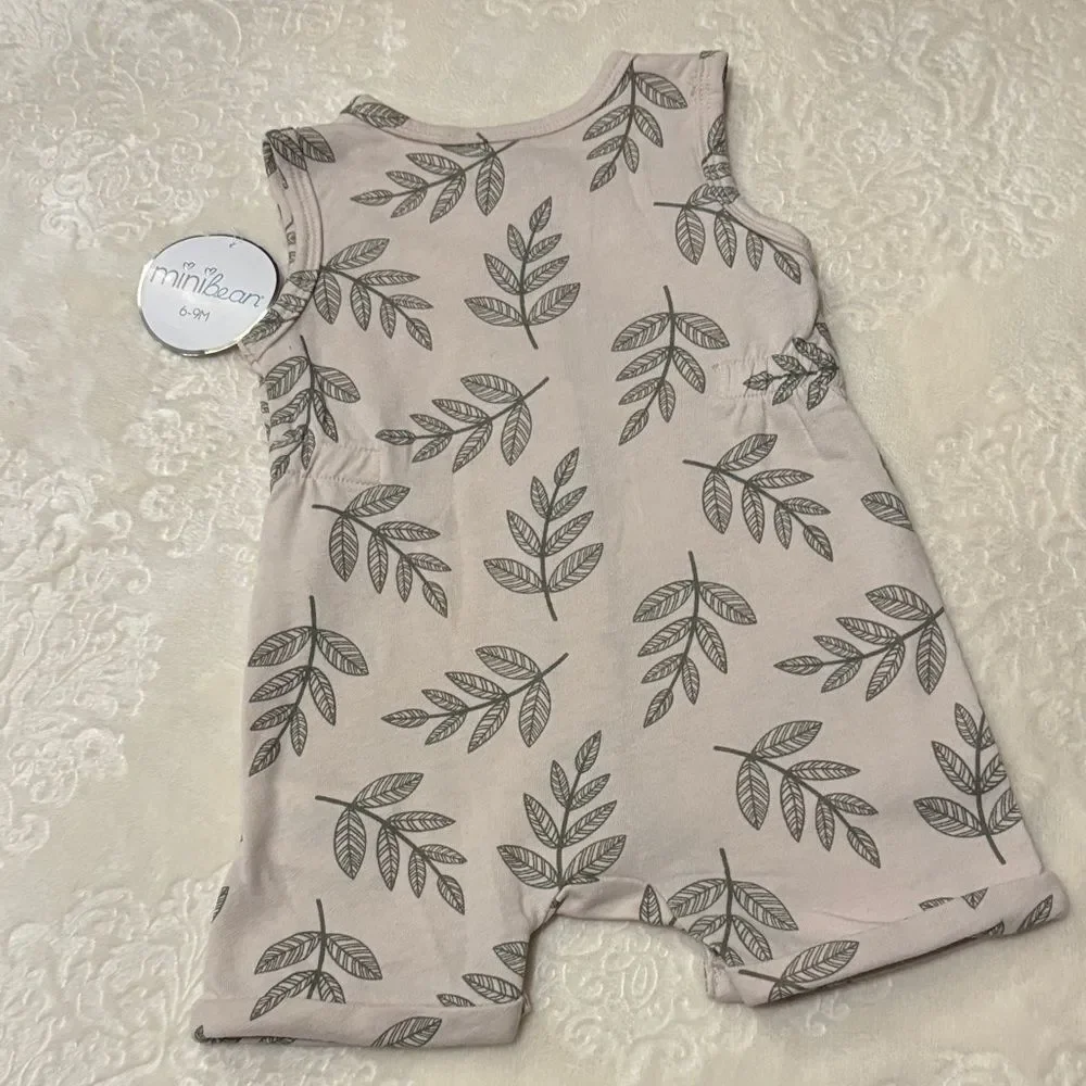 Minibean Leaf Print Onesie